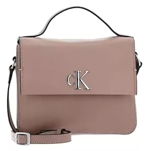 Calvin Klein Taschen & Rucksäcke Calvin Klein CKJ Minimal Monogram Boxy Flap Crossbody Bag 19 Cafe Au Lait