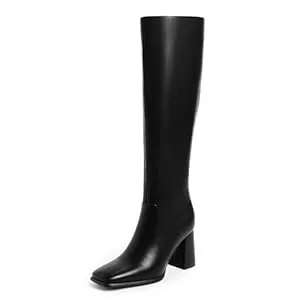 MIRAAZZURRA Stiefel MIRAAZZURRA Stiefel Damen Klobig Hohe Stiefel Square Toe Chunky High Heel Boots Damenstiefel mit Absatz für Frauen