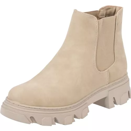 Palado Stiefel Palado Chelsea Boots Damen Paros - modische Stiefeletten für Frauen - bequeme Winterschuhe für Herbst & Winter - elegante Winterstiefel mit Absatz
