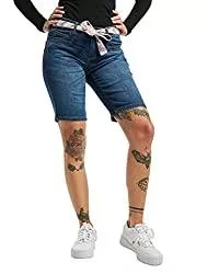 Sublevel Shorts Sublevel Damen Jeans Bermuda-Shorts mit Gürtel Ring Denim