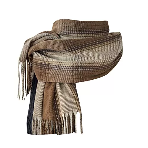 Generic Schals & Tücher Klassischer Damen-Schal, warm, weich, groß, Wickeltuch, Schal, Heizschal, für Damen, coffee, One size
