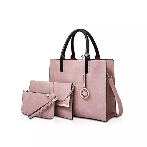 NICOLE & DORIS Taschen & Rucksäcke NICOLE & DORIS Damen handtaschen 3 Stück Leder Handtasche für Damen aus Leder Totes + Crossbody + Geldbörse
