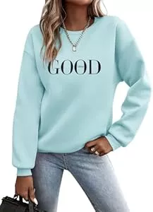 TrendiMax Pullover & Strickmode TrendiMax Pullover Damen Herbst Übergangs Sweatshirt Briefe Drucken Rundhals Langarm Pulli Locker Casual Oberteile Streetwear Sweatshirts ohne Kapuze