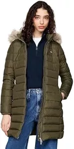 Tommy Jeans Mäntel Tommy Jeans Damen Daunenmantel Essential Hooded Down Coat mit Kunstpelz