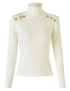 NLAND Pullover & Strickmode NLAND Damen Rollkragenpullover Leichter Elegant Strickpullover Langarm Basic Rollkragen Stretch Rollneck Oberteile