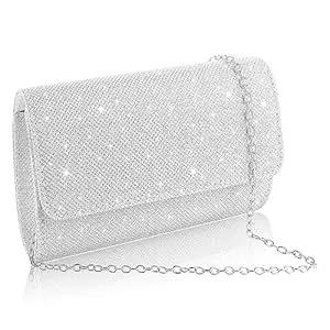 TIESOME Taschen & Rucksäcke TIESOME Damen-Kupplung, Kettentasche, Glitzer-Abendtasche, Elegante Umschlagtasche Kettentasche Umhängetaschen für Hochzeit Party Freizeittermin für Hochzeit Party Bankett Urlaub