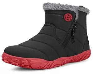 Eagsouni Stiefel Eagsouni Barfußschuhe Gefüttert Herren Winterschuhe Warm Damen Winterstiefel Schneestiefel Winter