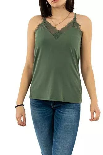 VERO MODA Ärmellose Blusen VERO MODA Female Oberteil ohne Ärmel Spitzen