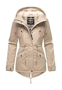 MARIKOO Jacken MARIKOO Damen Winter Jacke Parka Winterjacke Teddyfell gefüttert B376