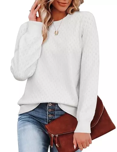 Zeagoo Pullover & Strickmode Zeagoo Pullover Damen Strickpullover Langarmshirt Warm Winterpullover Elegant Rundhals Strickpulli Herbst Sweater Pulli Einfarbig Oberteile