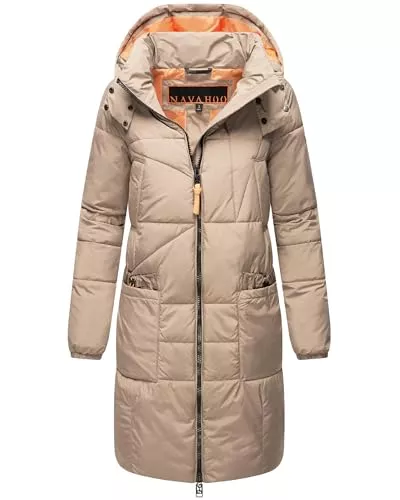 Navahoo Mäntel Navahoo Damen Wintermantel Warmer Steppmantel aus recyceltem Material mit Kapuze Bliblablubb 14 XS-6XL