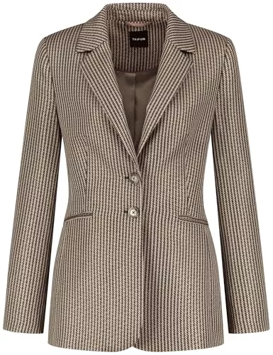 Taifun Blazer Taifun Damen Taillierter Blazer Langarm, geknöpfte Armschlitze Gemustert