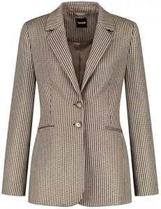 Taifun Blazer Taifun Damen Taillierter Blazer Langarm, geknöpfte Armschlitze Gemustert