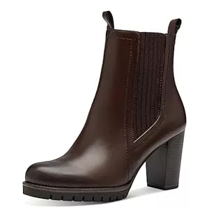 MARCO TOZZI Stiefel MARCO TOZZI Damen Chelsea Boots aus Leder mit Absatz