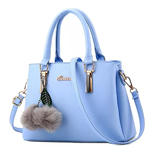 VARLIVOO Taschen & Rucksäcke VARLIVOO Mode Damen Handtaschen Schultertasche Frauen Umhängetasche Pom Pom Ornamente Henkeltasche Damen Taschen Crossbody Bag für Shopper Arbeit Reisen Wasserdicht PU Leder