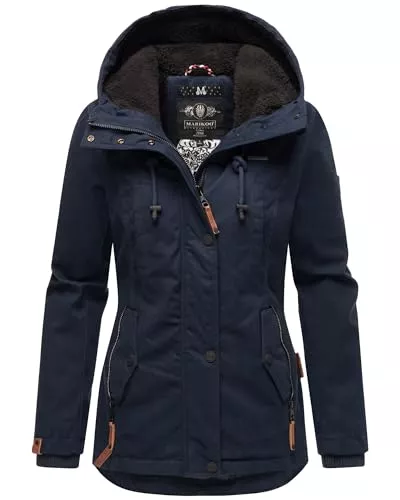 MARIKOO Jacken MARIKOO warme Damen Winter Jacke Teddyfell gefütterte Winterjacke B802