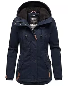 MARIKOO Jacken MARIKOO warme Damen Winter Jacke Teddyfell gefütterte Winterjacke B802