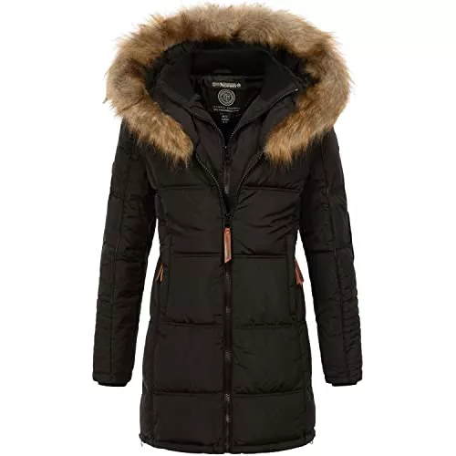 Geographical Norway Mäntel Geographical Norway Damen Winterjacke Parka Jacke Fellkapuze Kapuzenjacke Cora IMS mit UD Beanie S M L XL XXL