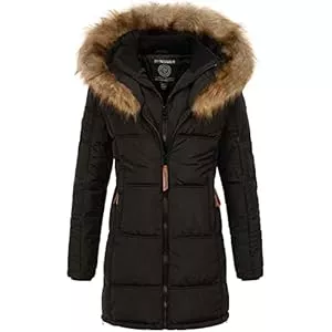 Geographical Norway Mäntel Geographical Norway Damen Winterjacke Parka Jacke Fellkapuze Kapuzenjacke Cora IMS mit UD Beanie S M L XL XXL