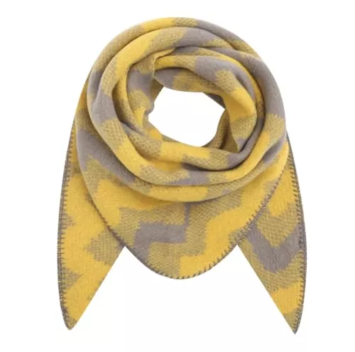 FASHION YOU WANT Schals & Tücher FASHION YOU WANT XXL Schal flauschig schal-tuch damen dicker dreieckstuch groß Wolle Azteken UNI Farben kuschelig