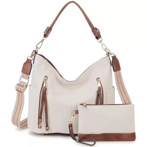 Chase Chic Taschen & Rucksäcke Chase Chic Handtasche Damen, Leder umhängetasche Shopper Hobo Taschen Geldbörse set Gross Schultertasche mit Abnehmbar Schulterriemen 2pcs