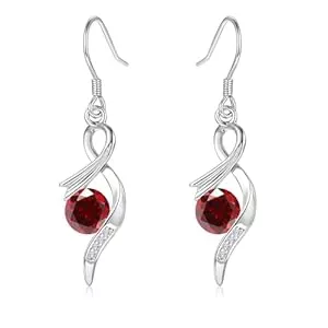 Loutade Schmuck Loutade Ohrringe Silber Hängend, 925 Sterling Silber Damen Ohrringe mit Cubic Zirkonia, Hypoallergen Haken Ohrhänger Silber, Leicht Ohrringe Silber 925 Hängend Geschenk zum Geburtstag Weihnachten