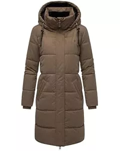 Navahoo Mäntel Navahoo Damen Steppmantel warm Wintermantel mit hohem Kragen und abnehmbarer Kapuze Wintertanz 14 S-3XL