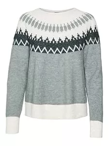 VERO MODA Pullover & Strickmode VERO MODA Damen Vmsimone Ls Nordic Pullover Ga Rep Boo Strickpullover