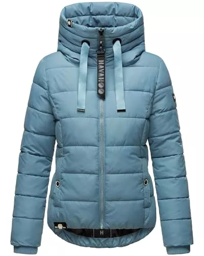 Navahoo Jacken Navahoo Damen Winterjacke warme Steppjacke mit hohem Kragen und Verstellbarer Kapuze Amayaa XS-XXL