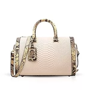 NICOLE & DORIS Taschen & Rucksäcke NICOLE & DORIS Leder Handtasche damen damenhandtasche Vintage aus echtem Leder Umhängetasche für Frauen Luxus Krokodil-Muster Handtaschen