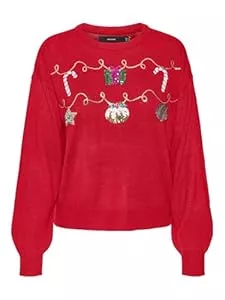 VERO MODA Pullover & Strickmode VERO MODA Damen Weihnachts Strick-Pullover VMNew Garland Weihnachten X-Mas Pulli