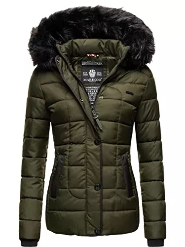 MARIKOO Jacken MARIKOO Damen warme Winter Steppjacke mit Kapuze Unique XS-XXL