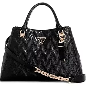 GUESS Taschen & Rucksäcke GUESS Damen Adelard Girlfriend Satchel Ranzen, Schwarz