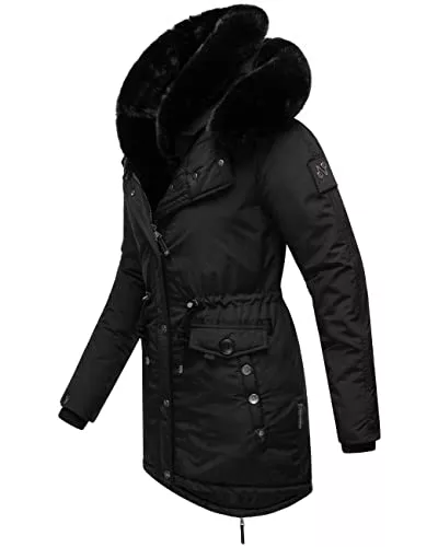 Navahoo Mäntel Navahoo Damen Warmer Winterparka mit doppelter Kunstpelz-Kapuze Sweety Deluxe XS-XXL