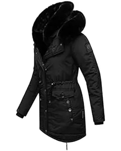 Navahoo Mäntel Navahoo Damen Warmer Winterparka mit doppelter Kunstpelz-Kapuze Sweety Deluxe XS-XXL