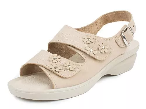 Jürgen Hirsch Sandalen & Slides Jürgen Hirsch Damen Sandalette Easy 04, mit Weichschaum-Fußbett und 3-fach verstellbar, in 3 Farben