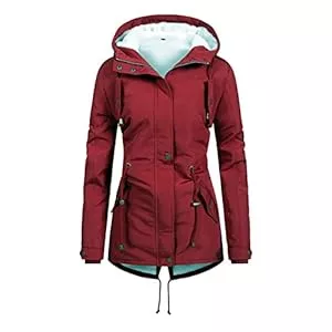 Zeiayuas Jacken Zeiayuas Winterjacke Damen Lang Warm Gefüttert Female Steppjacke Damen Mantel Ski-Jacken für Damen Winterjacke Wattierte Jacke Damen Softshell Jacke Damen Mantel Winter Elegant Damen Winterparka Grün