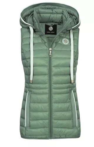 NEW VIEW Westen NEW VIEW Damen Steppweste L70012FC00 gesteppte Damenweste mit Kapuze