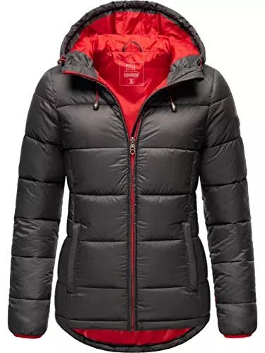 MARIKOO Jacken MARIKOO Damen leichte Winterjacke Steppjacke mit Kapuze Leandraa 34-48