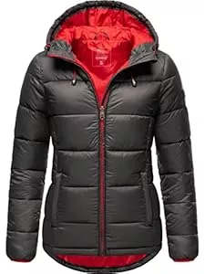 MARIKOO Jacken MARIKOO Damen leichte Winterjacke Steppjacke mit Kapuze Leandraa 34-48