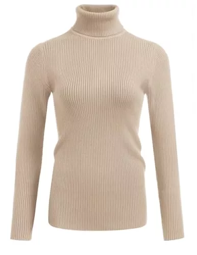 Hotouch Pullover & Strickmode Hotouch Pullover Damen Rollkragenpullover Winter Strickpullover Elegant Sweatshirt Rollkragenshirt Feinstrick Pulli Slim Fit Basic Obertiele Langarmshirt S-XXL