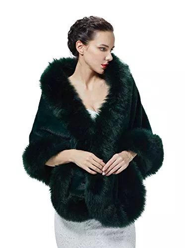 BEAUTELICATE Strickjacken BEAUTELICATE Kunstpelz Schal Stola Bolero Damen Für Frauen Hochzeit Abend Braut Brautschal Brautstola