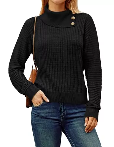 GRACE KARIN Pullover & Strickmode GRACE KARIN Damen Pullover Langarm Rollkragen Strickpullover Lässiges Dicker Herbst und Winter Pullover Oberteil