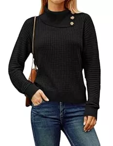 GRACE KARIN Pullover & Strickmode GRACE KARIN Damen Pullover Langarm Rollkragen Strickpullover Lässiges Dicker Herbst und Winter Pullover Oberteil