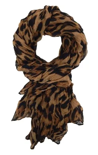 Ella Jonte Schals & Tücher Ella Jonte leichter Schal Leopard beige grau oder braun Animalprint Damenschal