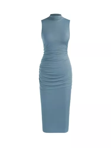 CIDER Cocktail CIDER Midikleid mit hohem Halsausschnitt und Rüschen