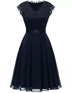 Dressystar Cocktail Dressystar Damen Ballkleid Maxi Lang Abendkleider Elegant für Hochzeit Spitzen Cocktailkeid