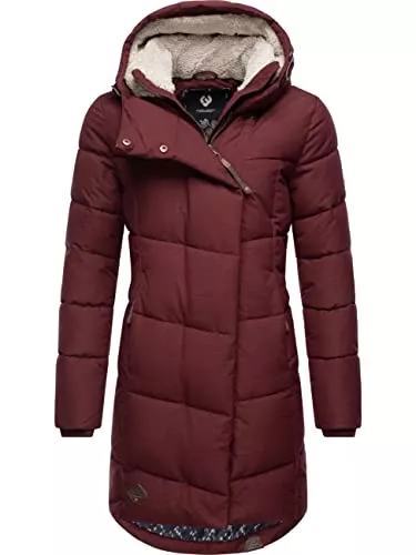 Ragwear Mäntel Ragwear Damen Wintermantel Warmer Steppmantel lang mit Kapuze Pavla Intl XS-6XL