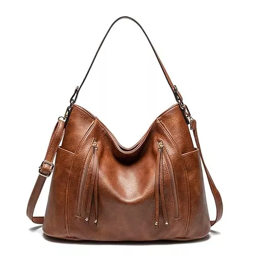 Coolives Taschen & Rucksäcke Coolives Damen Hobo Tasche aus PU-Leder Handtasche Damenhandtasche Vintage Schultertasche Hobos Damentaschen Umhängetasche Henkeltasche Retro Taschen für Frauen Mutter