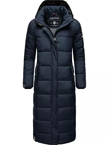 Navahoo Mäntel Navahoo Damen Wintermantel Warmer Steppmantel lang mit Abnehmbarer Kapuze Isalie XS-XXL